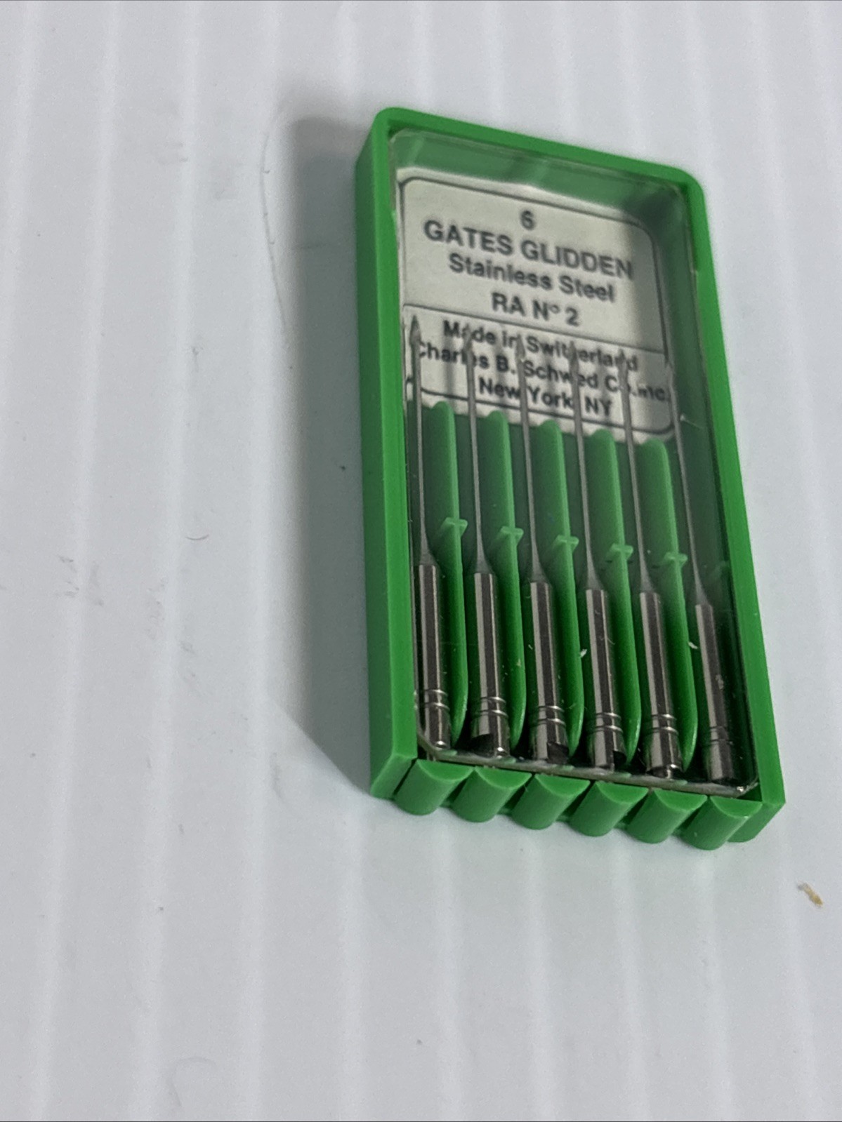 Gates Glidden Drills, 6 Instruments Each Pack, Stainless Steel #2