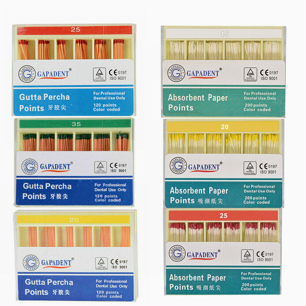 Dental Endodontic GAPADENT Gutta Percha Points/Obturating/Absorbent Paper Points