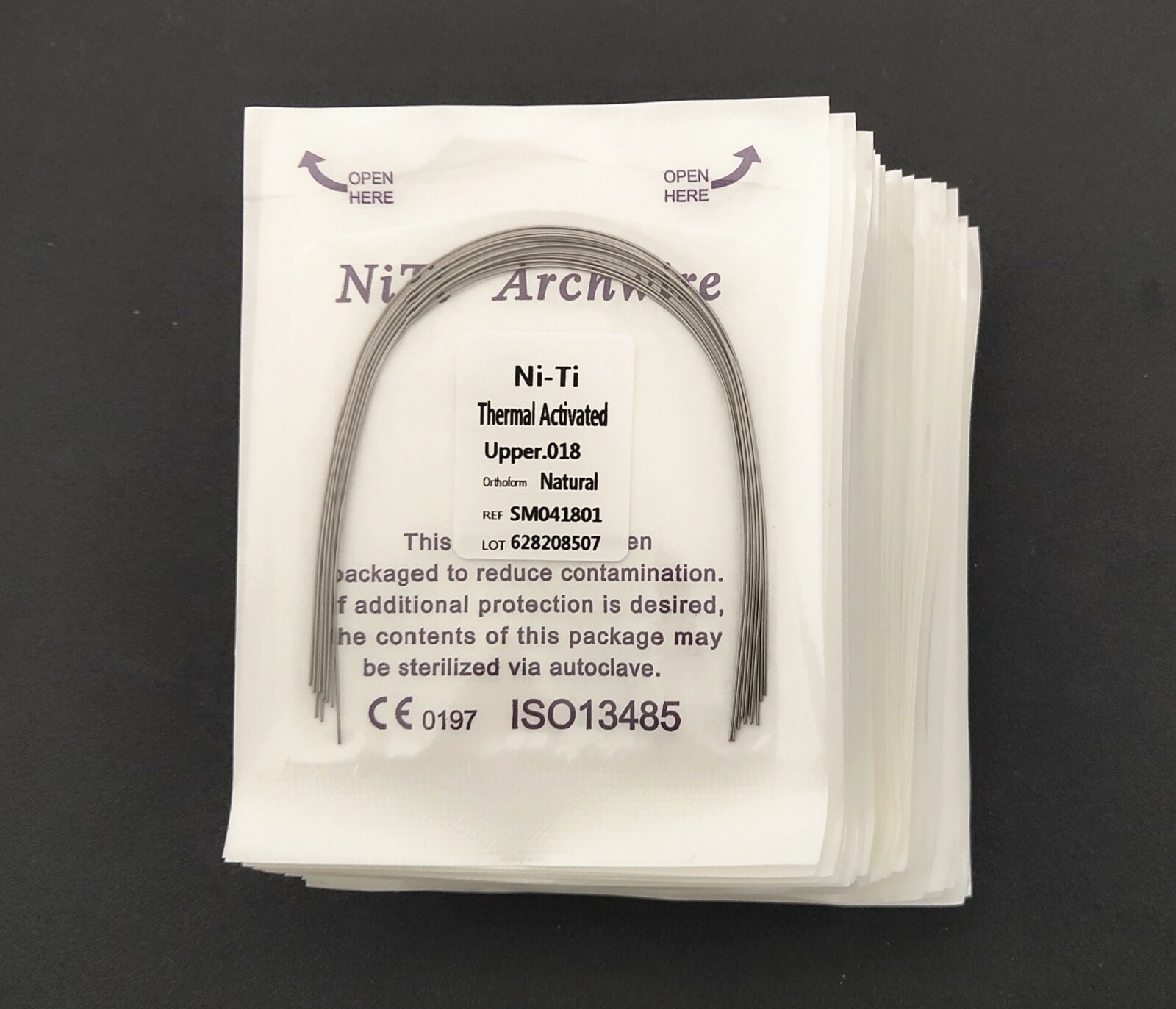 Dental Orthodontics Arch Wire Heat Thermal Activated Niti Round Wire Nature Form