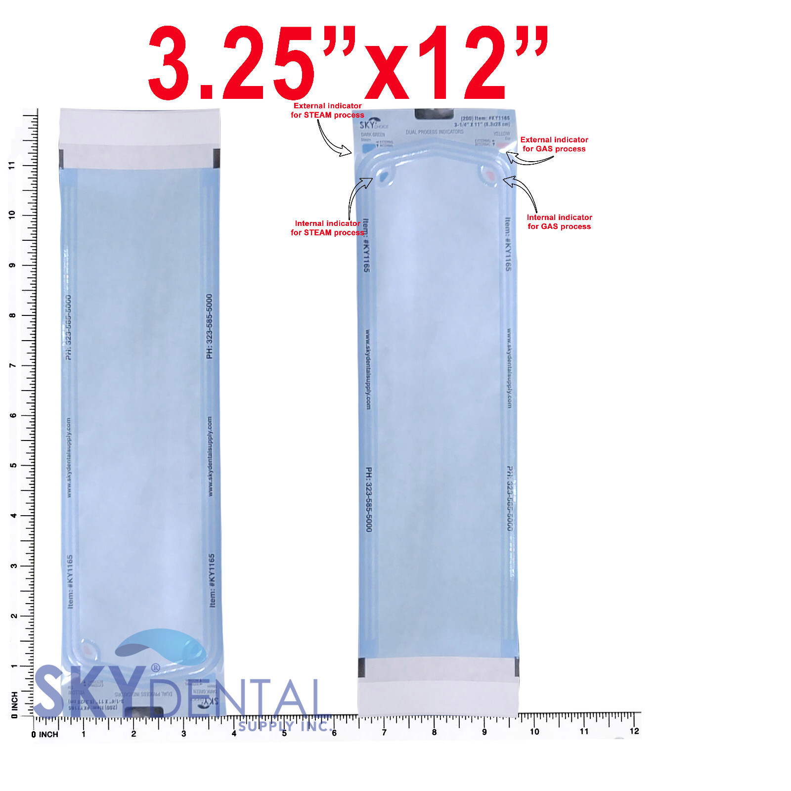 up to 7000 Sterilization Pouches 3.25″ x 12 » Dental Medical Self Seal Pouch Bag