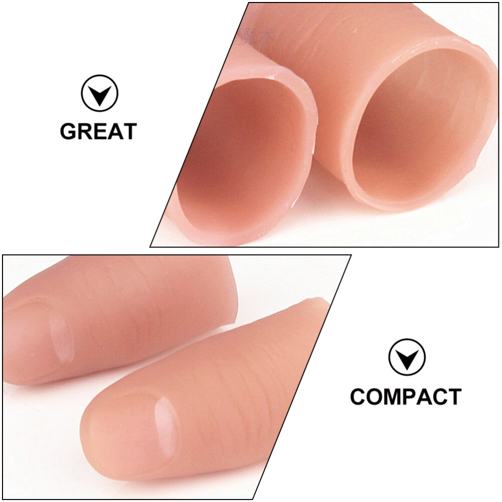 10Pcs False Finger Support Fingertip Protector Fake Finger Toy Trick Finger