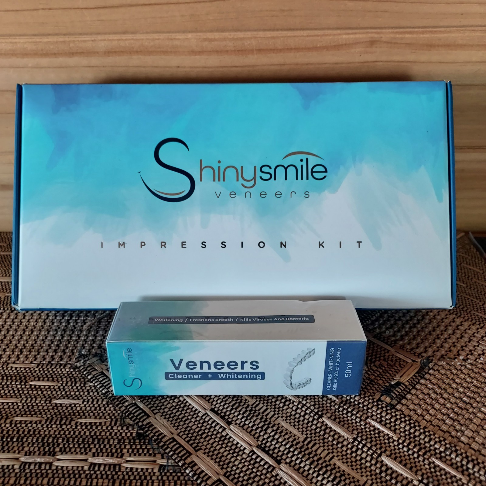 Shiny Smile Snap On Veneers Upper And Lower Custom Impression Kit with Cleaner