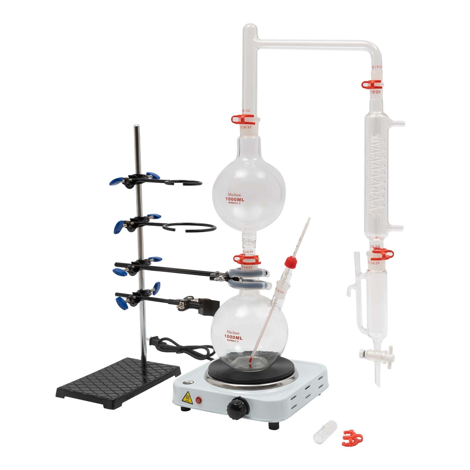 Essential Oil Distillation Apparatus Kit 1000W 1000mL 110V