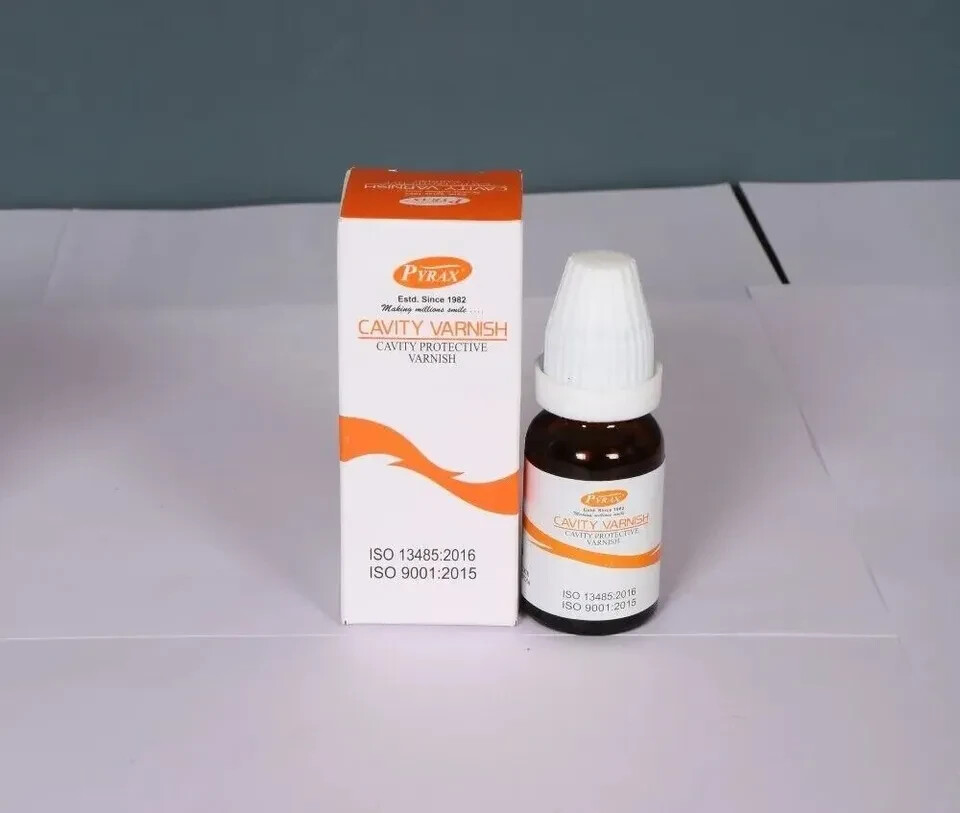 3 x Pyrax Cavity Varnish for Treatment of Teeth Hyperesthesia Bottle of 15 ml