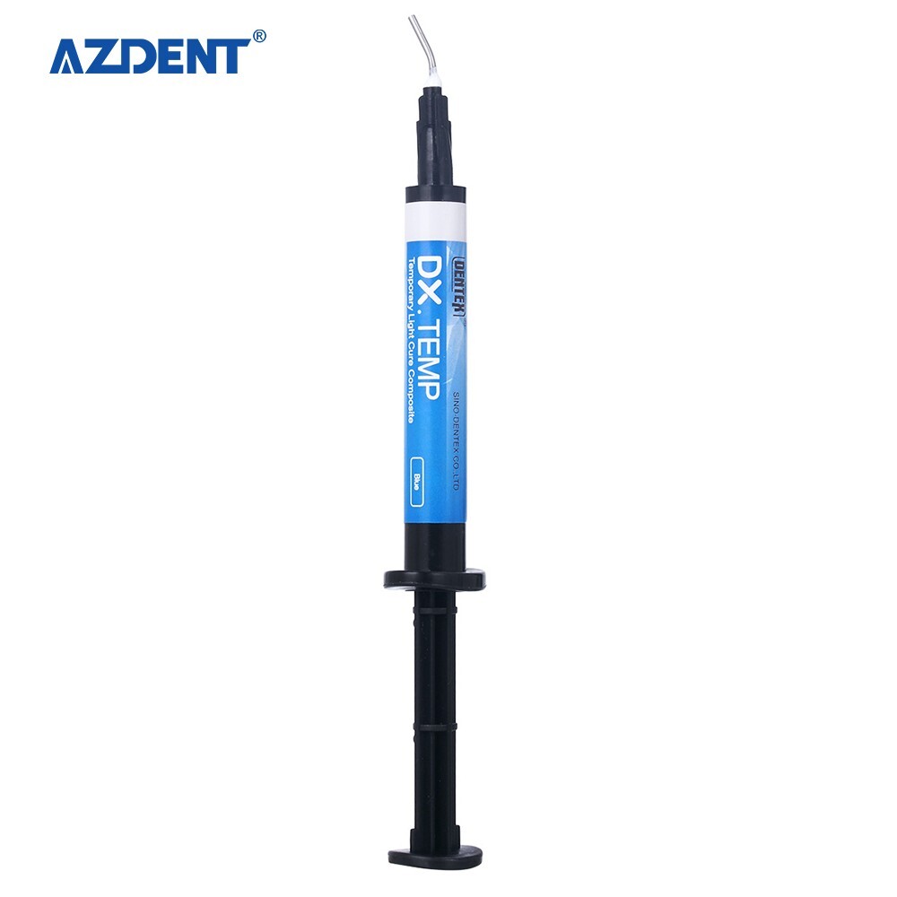 Dental Temporary Flow Light Cure Blue Filling Composite Resin DENTEX 2.5g Blue