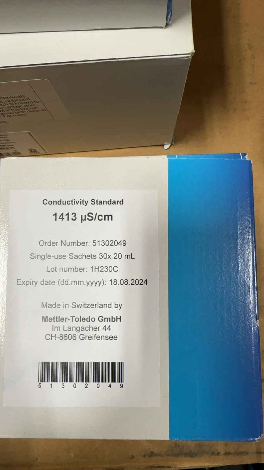 Conductivity Standard 1413 uS/cm 30x20mL, Mettler-Toledo GmbH, 51302049