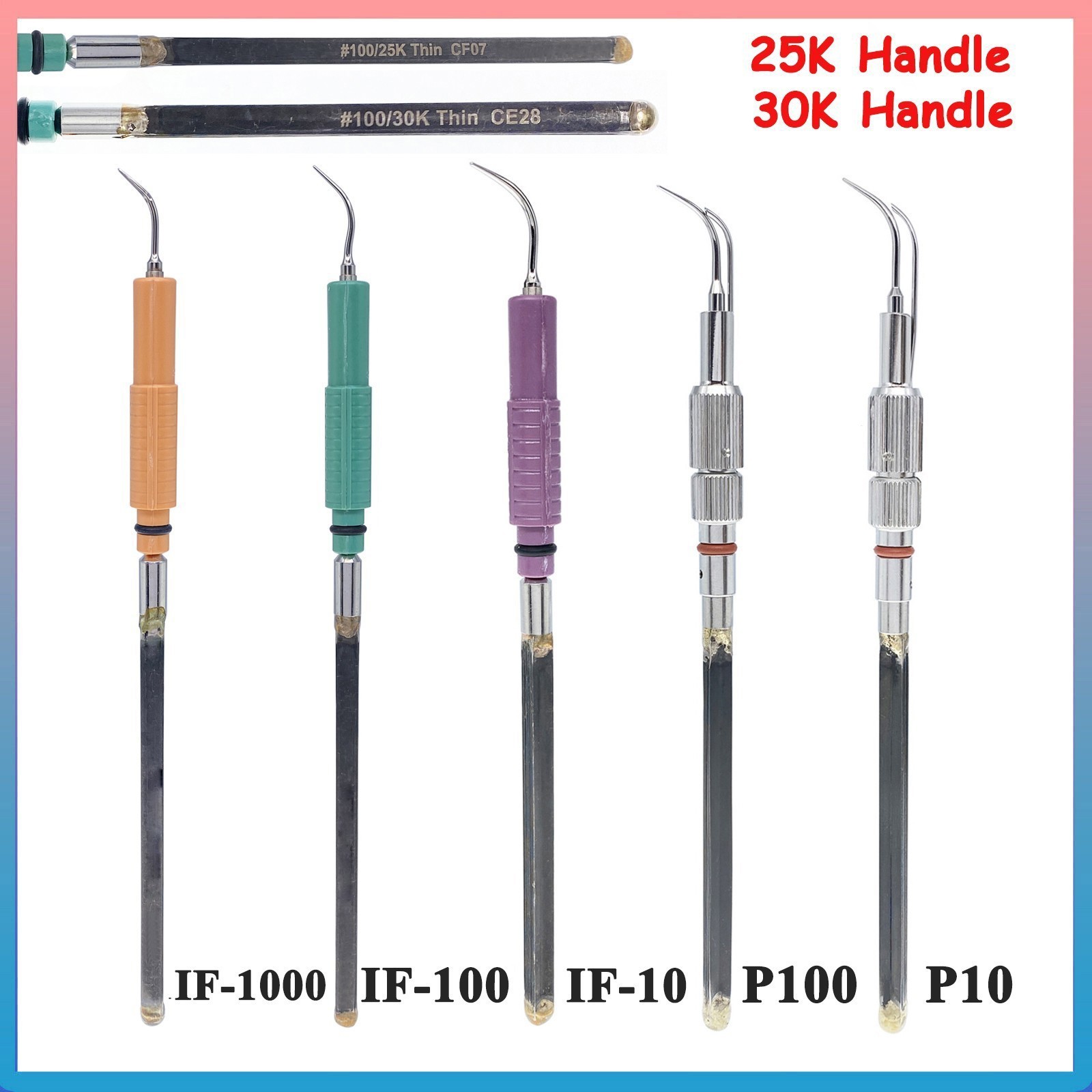 ALL Inserts IF10 IF100 IF1000 P10 P100 Scaler Tip Dental Insert 30K/25K Tips