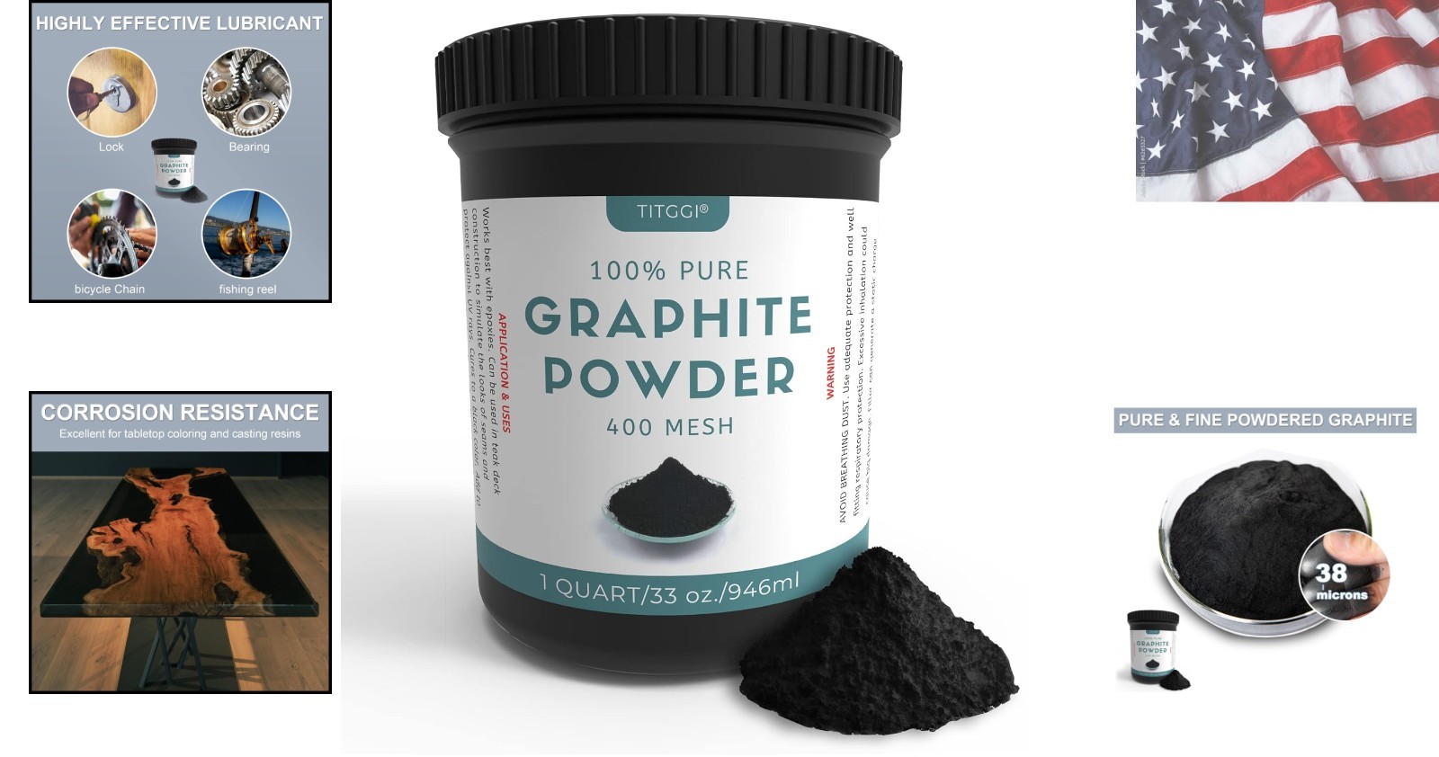 1 Quart Ultra-Fine Pure Graphite Powder – Versatile Lubricant & Artistic Medium