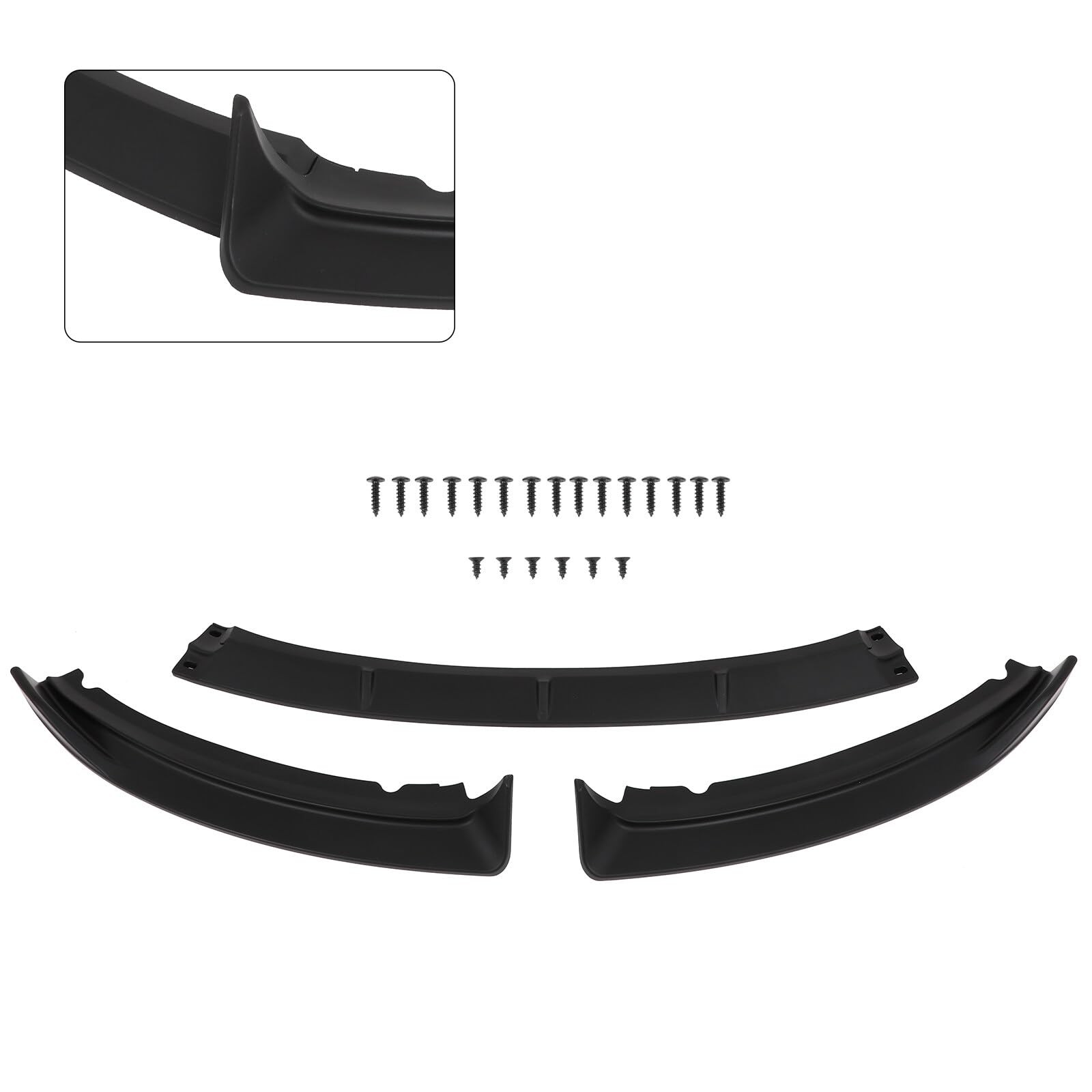 Matte Black Front Bumper Lip Splitter Fits 2013-2014 for Ford Focus