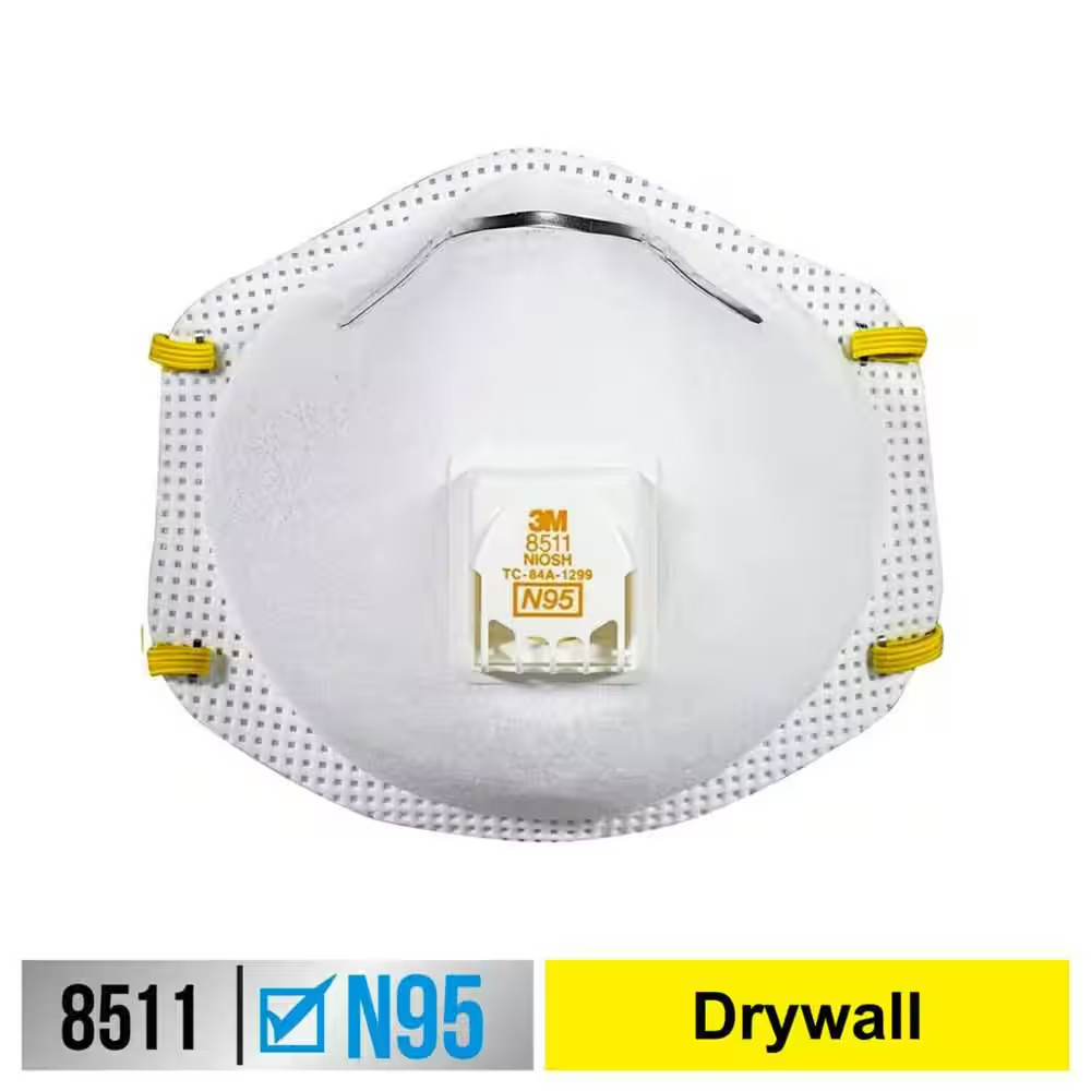 8511 N95 Drywall Particulate Disposable Respirator with Cool Flow Valve (10-Pack