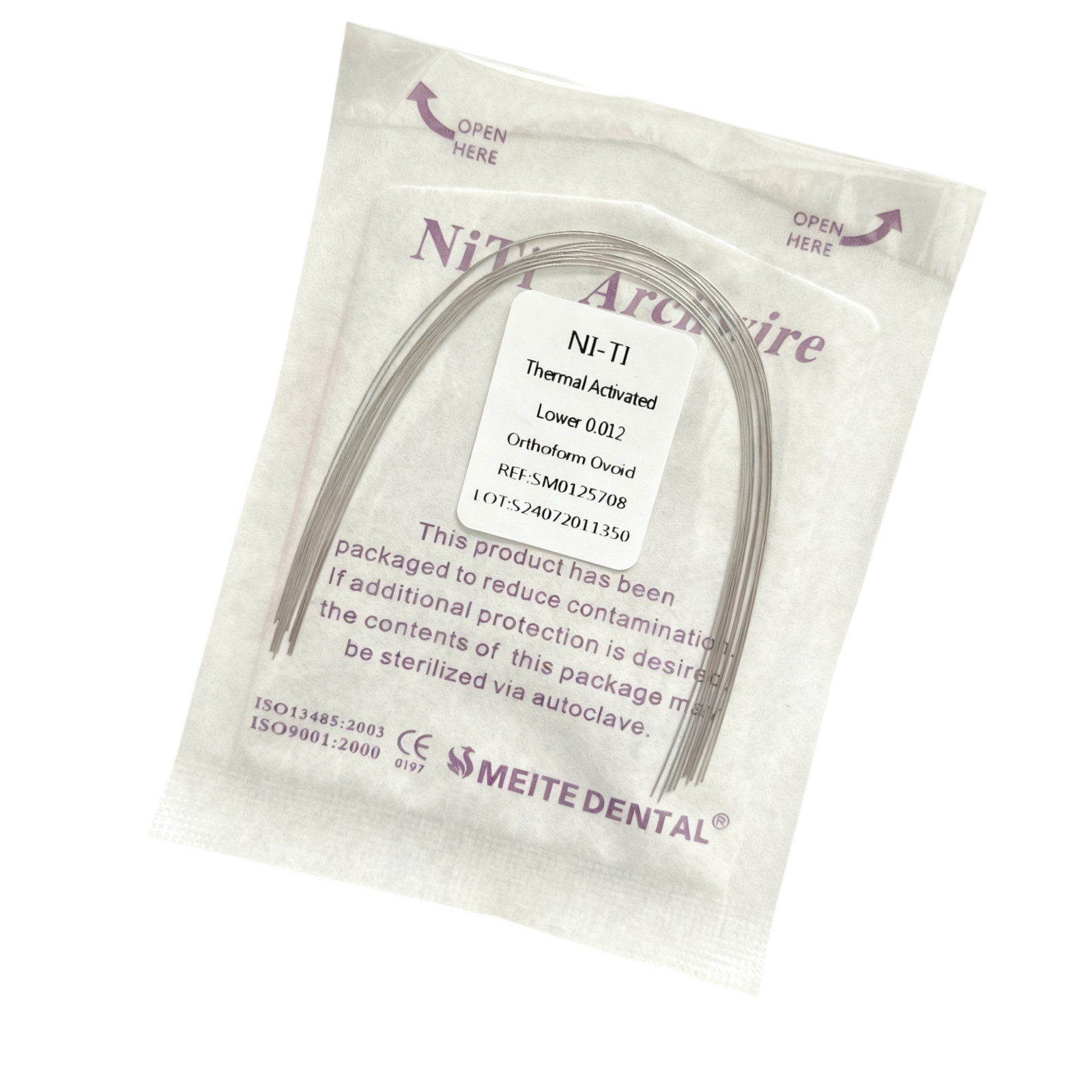 10 Packs Dental Orthodontic Thermal Activated Niti Round Arch Wires Ovoid Form