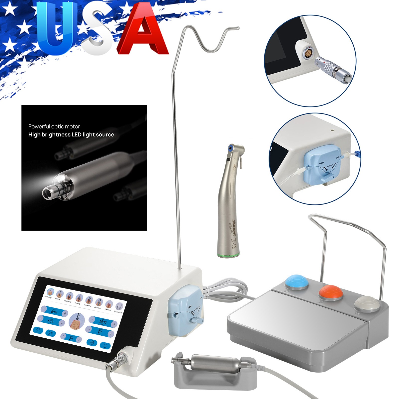 Monitor Osseointegration Stability Test / LED Implant Motor AC100-240V SANDENT