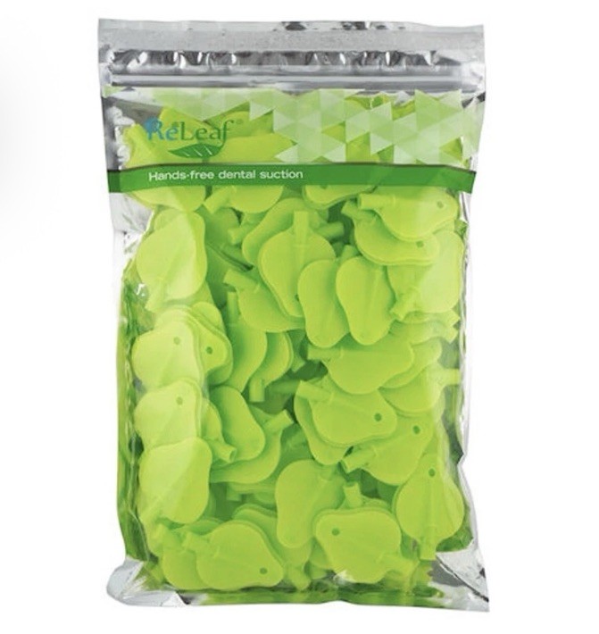Releaf RLF10040 Ivory HVE Saliva Ejector Leaves 100/Pk 66075340
