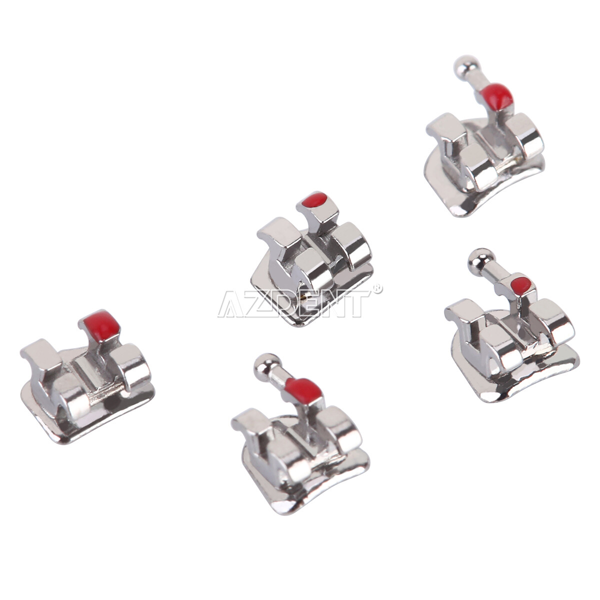 50 Packs Dental Orthodontic Brackets Braces Metal Mini Roth.018 Hooks 345 AZDENT