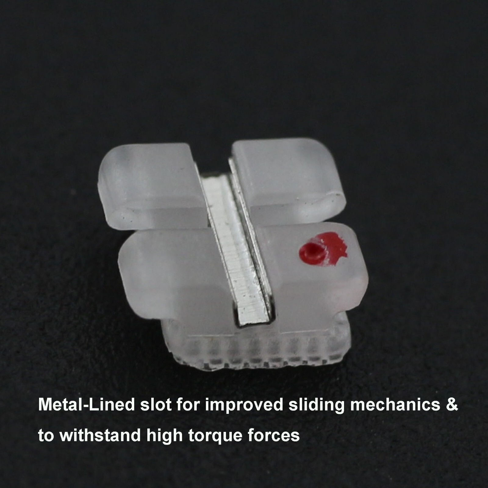 NOBLE Dental Orthodontic Ceramic Brackets Braces Roth MBT 022 3 Hooks Metal Slot