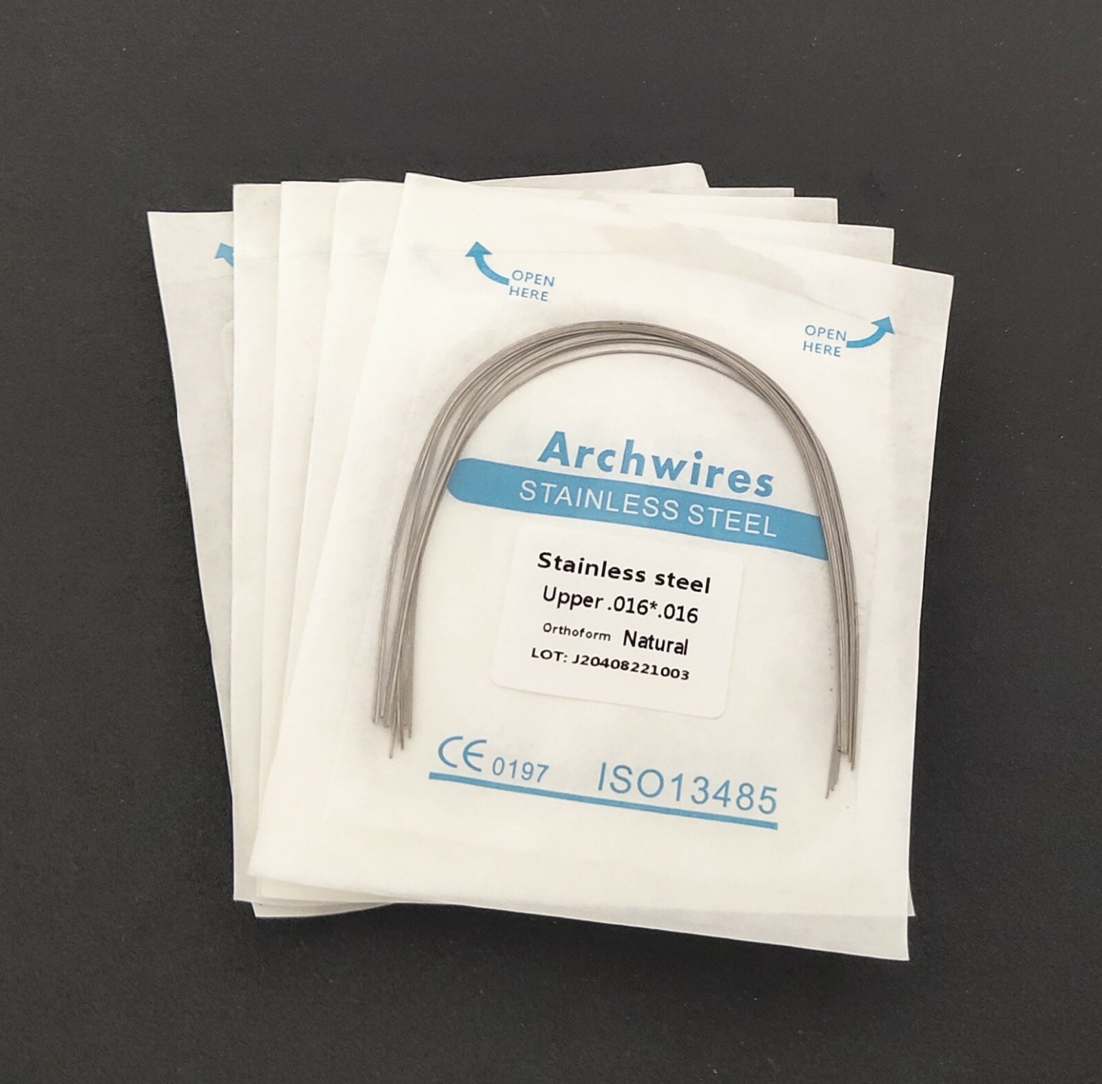 Dental Orthodontic Wire Rectangular Stainless Steel Arch Wire Bows Ovoid Form