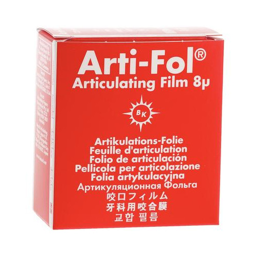Bausch BK25 Arti-Fol II Metallic Articulating Film 2-Sided Red .00032″ 20 m
