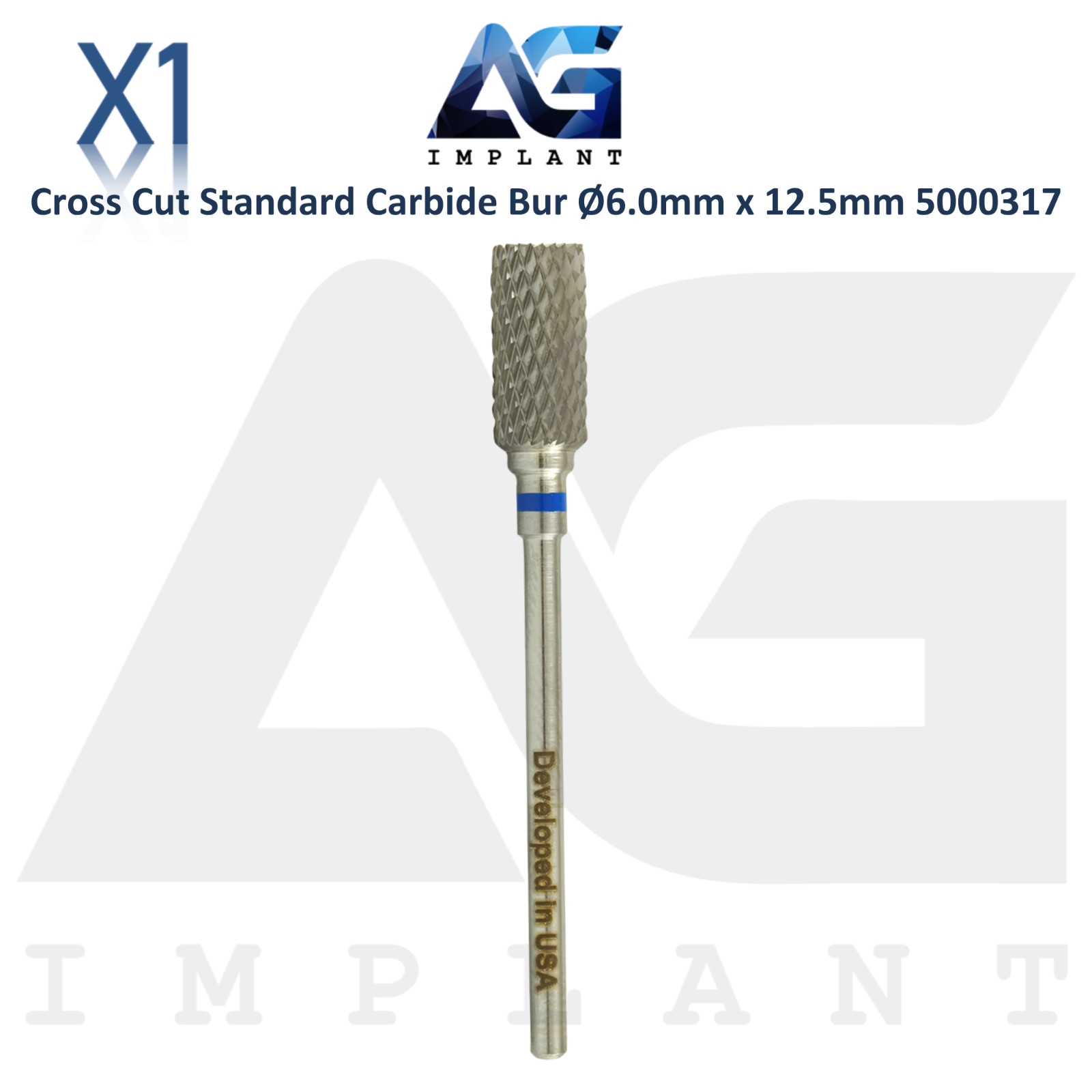 Dental Wilson Cross Cut Standard Bur Ø6.0×12.5mm Tungsten Carbide 5000317