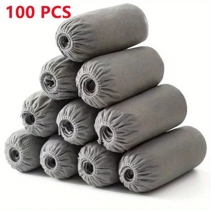 Disposable Shoe Covers 100PCS (50 Pair) Non-Slip Boot Shoes Protector Non-Woven