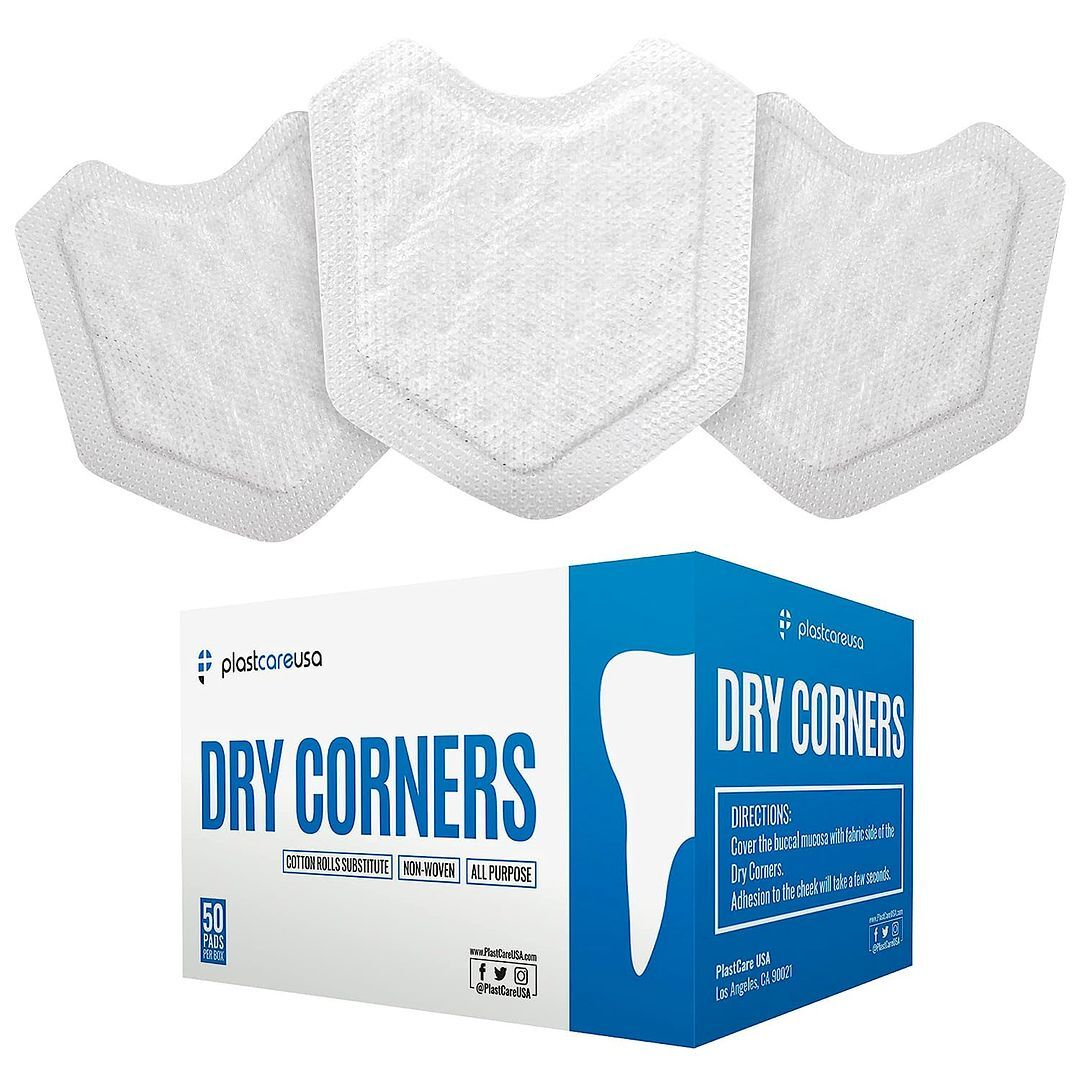 plastcareusa Dry Corners Saliva Control Pads, Small, 50/Box