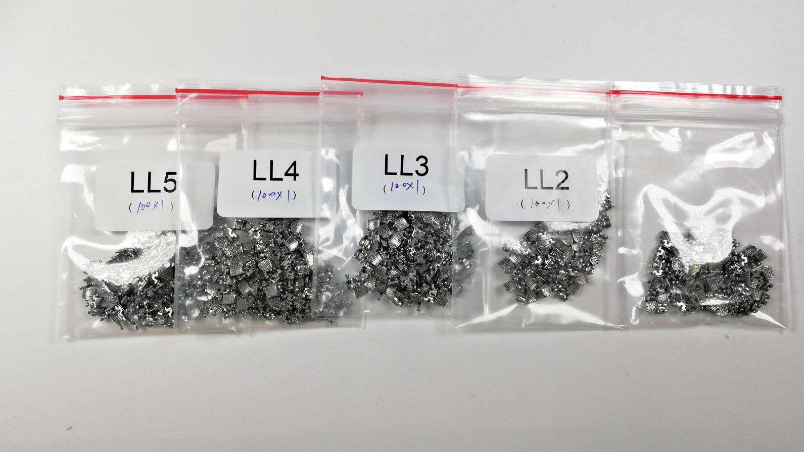 Dental Orthodontic Brackets Mini Roth 022 345Hk LL/LR 1 2 3 4 5 Bulk 100Pcs/Bag