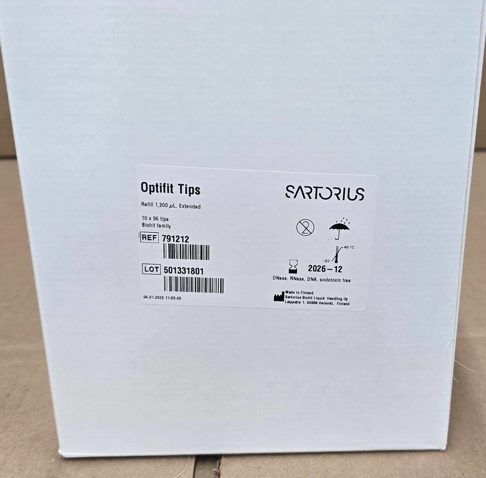SARTORIUS 79212 Optifit Pipette Tips Refill 1200μL (10×96) tips BRAND NEW