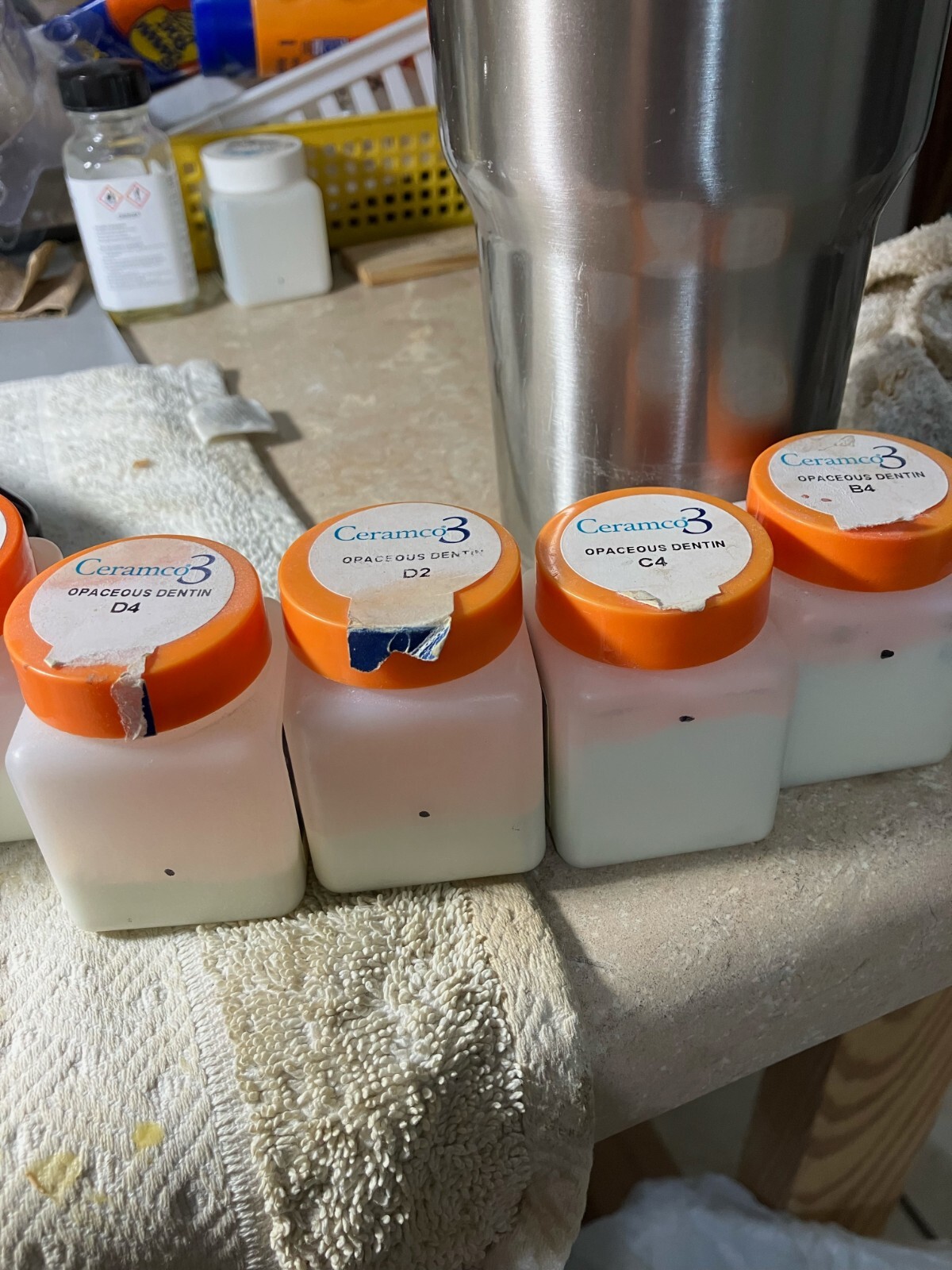 24 Ceramco 1oz Porcelain Powder Bottles