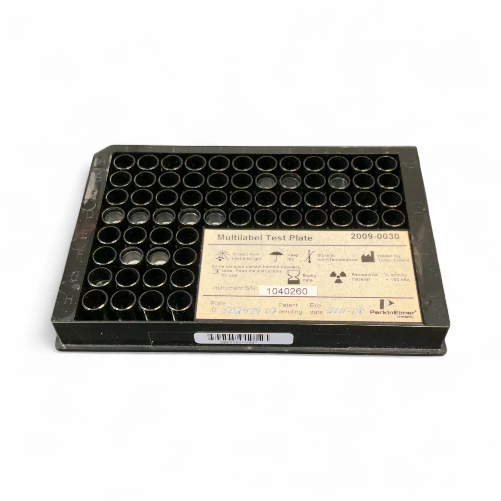 PerkinElmer Multilabel Test Plate 2009-0030 Legacy Calibration Standard (BO!)