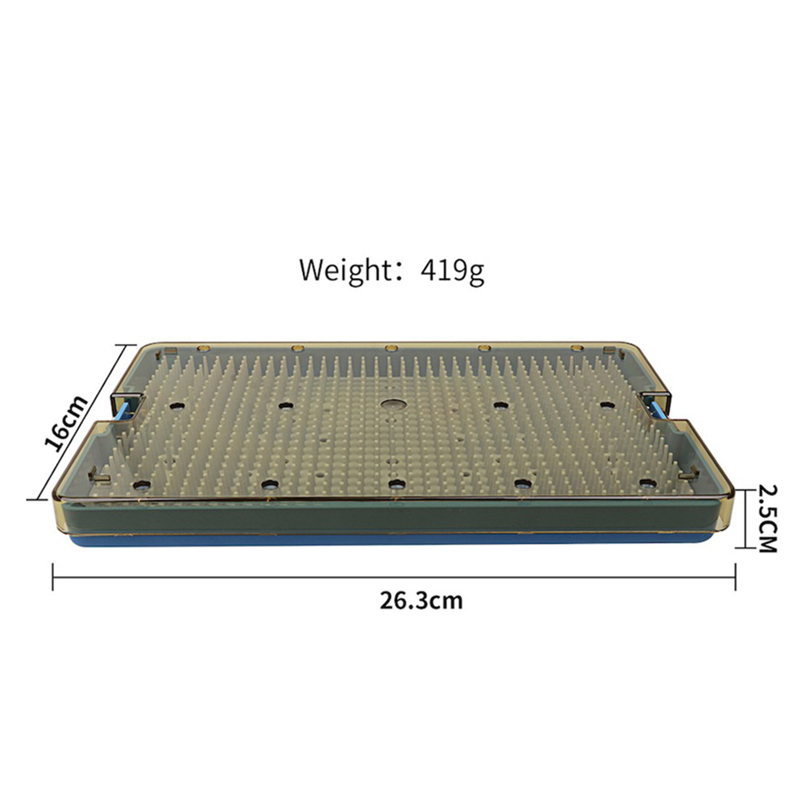 S/M/L Plastic Dental Autoclave Storage Box Sterilization Tray with Silicone Mat