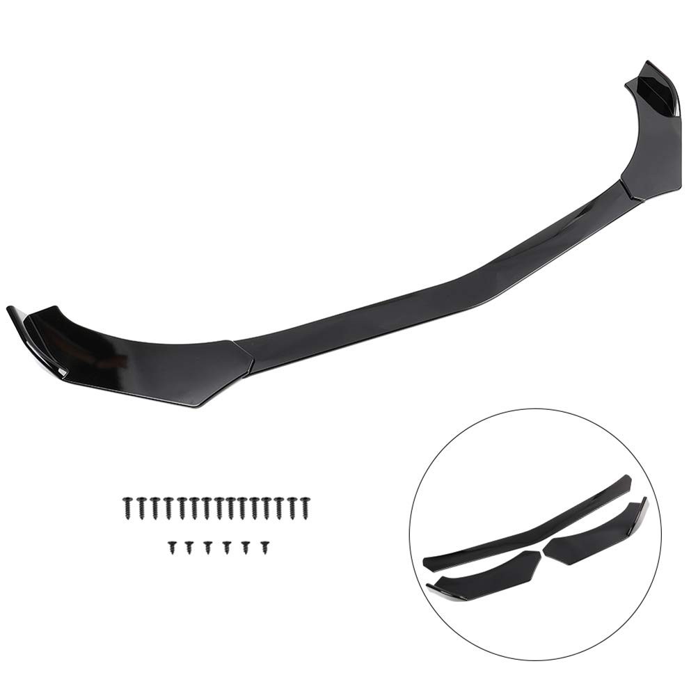 3pcs Universal Front Lip Splitter Bumper Adjustable Spoiler ABS for Most Cars