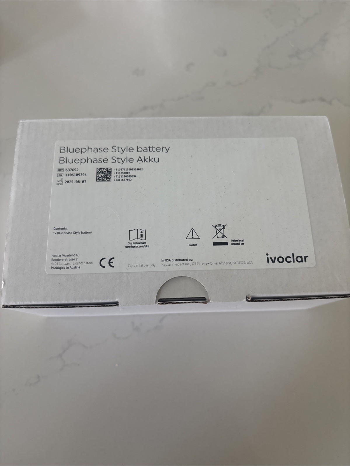 Ivoclar Vivadent Bluephase Style Battery, 1/Pk