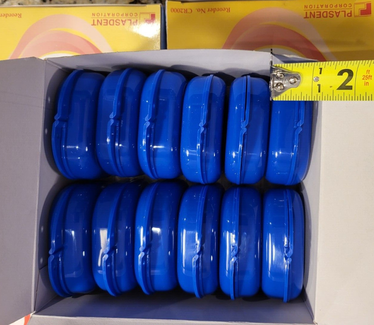 *** LOT OF 5*** Plasdent CR2000-2X Chroma Dental Retainer Boxes Blue 12/Pk (60)