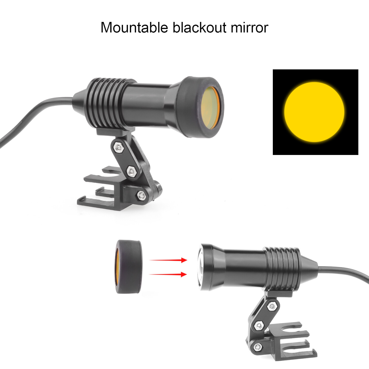 Dental 5W Headlight High Power Two Clips+Light Shield for Loupe Magnifier DY-009