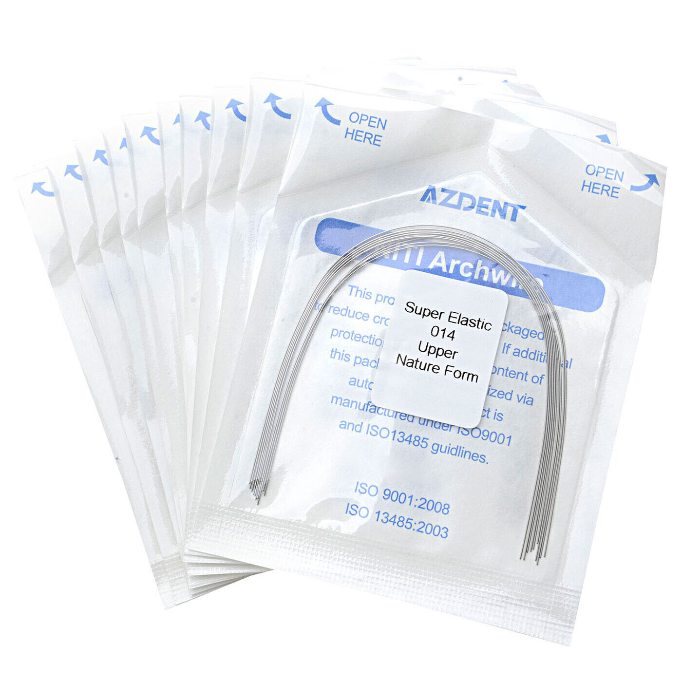 dental Orthodo super elástico niti redondear alambre ovoide/naturaleza/cuadrado