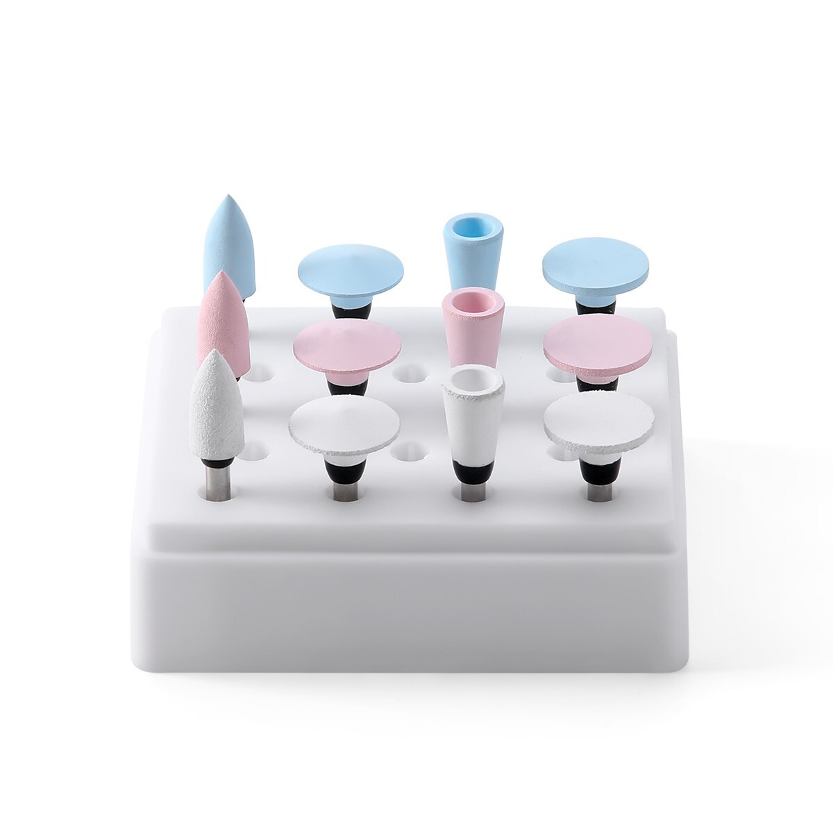12pcs Dental Composite Polishing Burs Kit RA Silicone Polisher 2.35mm