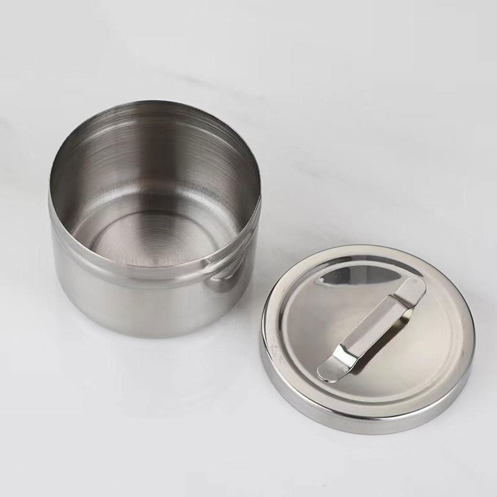 Stainless Steel Jar Gauze Holder Storage Container for Beauty Salon