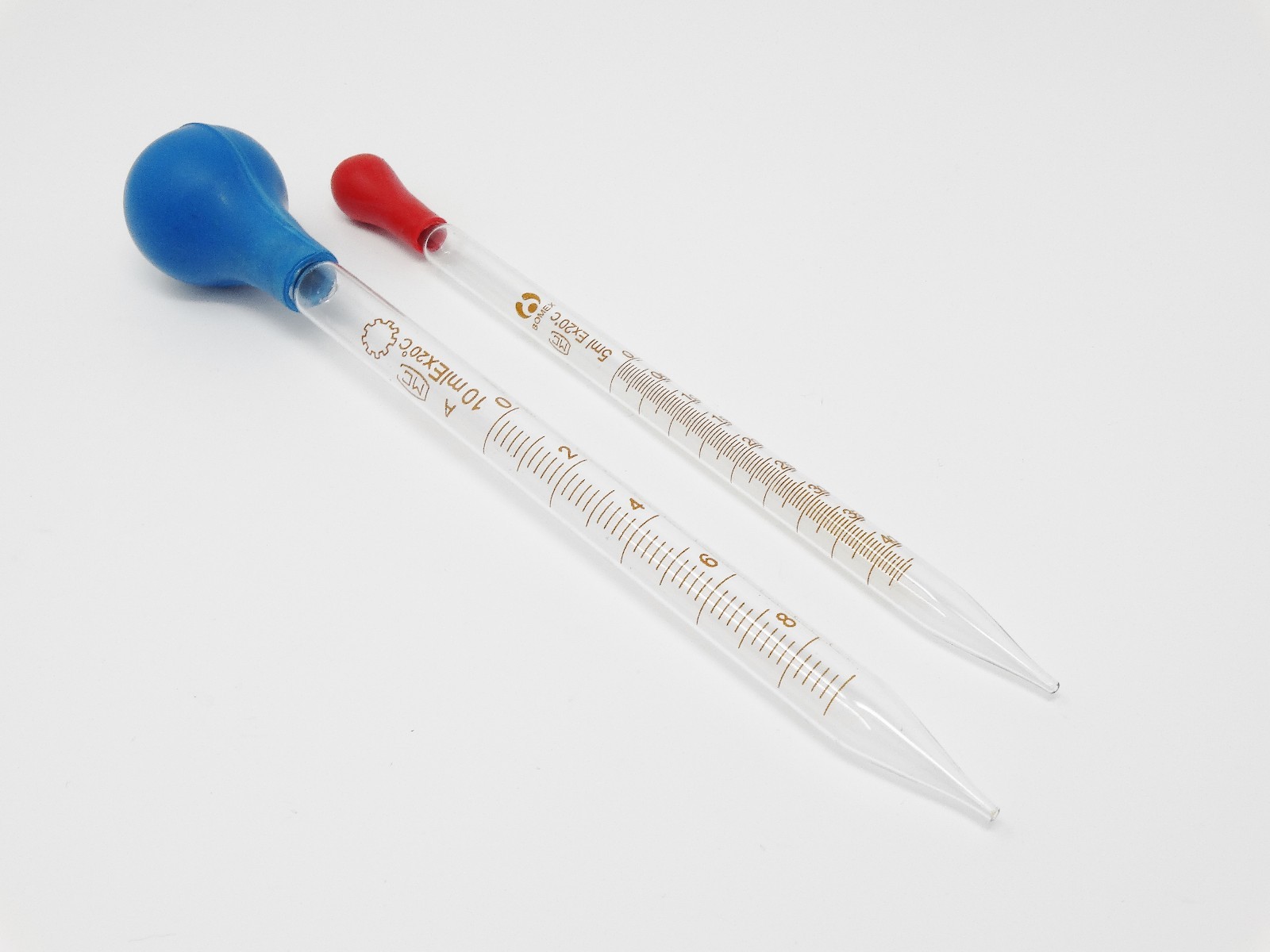 Set of 2 Graduated Medicine Glass Droppers 5ml, 10ml Transfer Pipet Pipette 8″