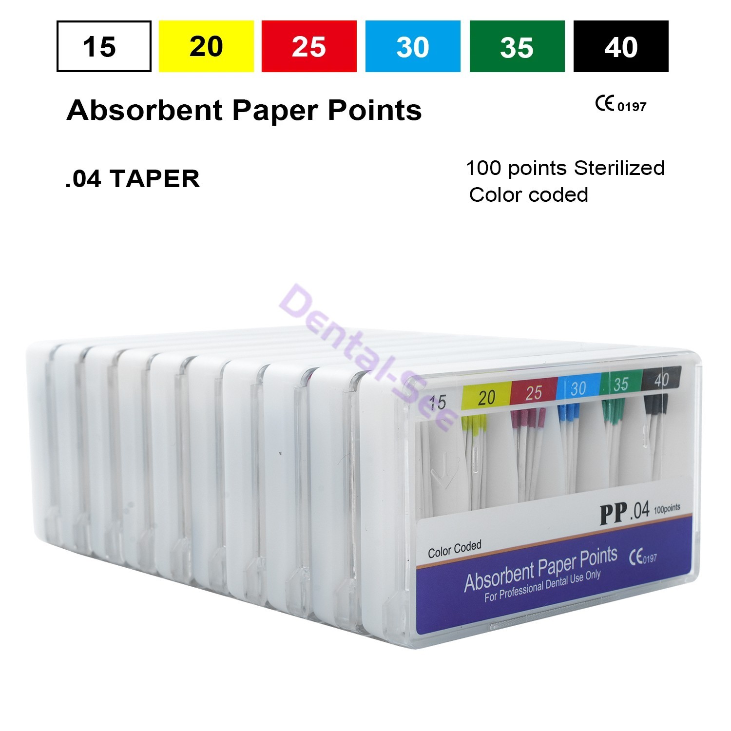 10Box Dental Endodontic Absorbent Paper Points Tips 15-40# 02 04 06