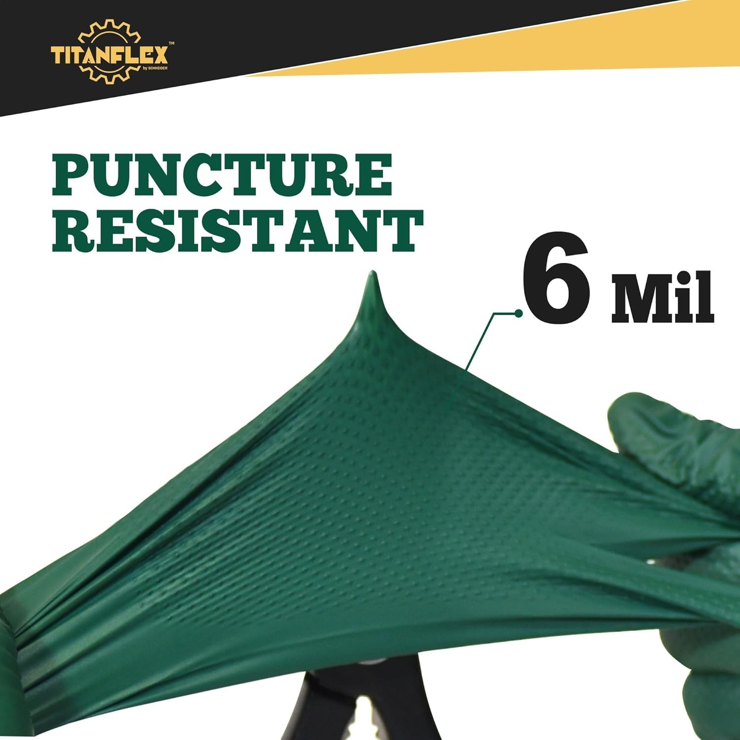 Heavy Duty Nitrile Gloves, 6 Mil Dark Green, 100 Pack for Mechanics – Latex Free