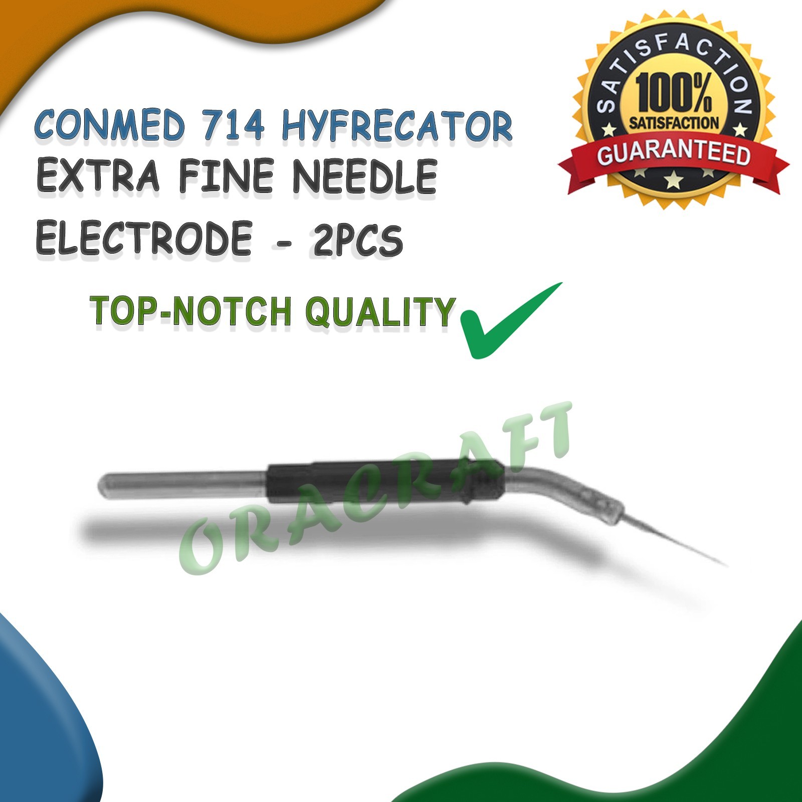ConMed Hyfrecator 714 EMG Needle Electrode – Reusable Extra Fine 2/Box