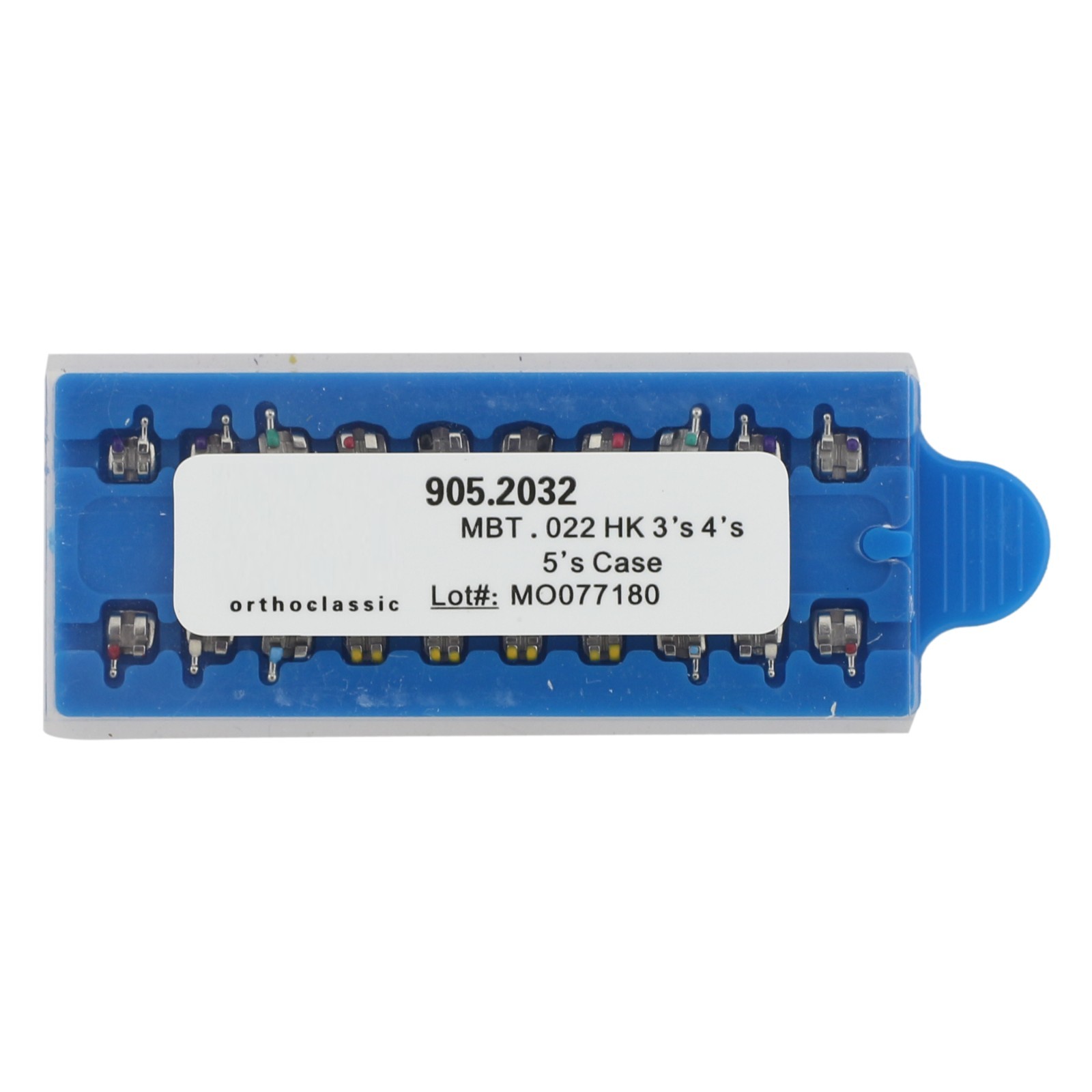 Dental Orthodontic Brackets Braces Metal Mini MBT 022 345 Hooks 5-5 MIM Blue