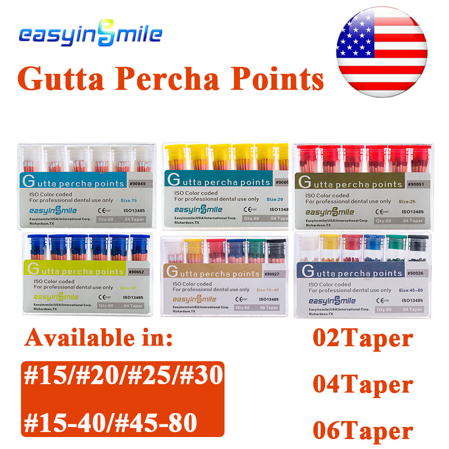 0.02/.04/.06 Dental Gutta Percha Points,Absorbent Paper PointsEndo Root 15#-80#