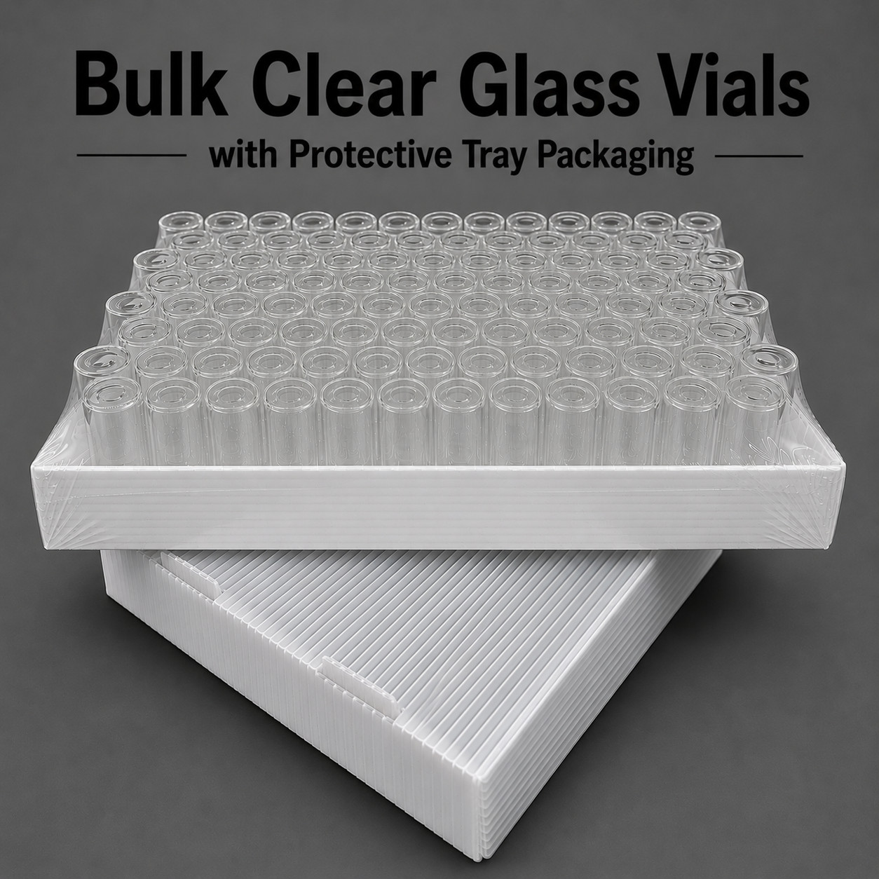 (2400PCS) 10ml Tall Sample Vials Clear Glass Bottle 20mm Crimp Top Headspace G3