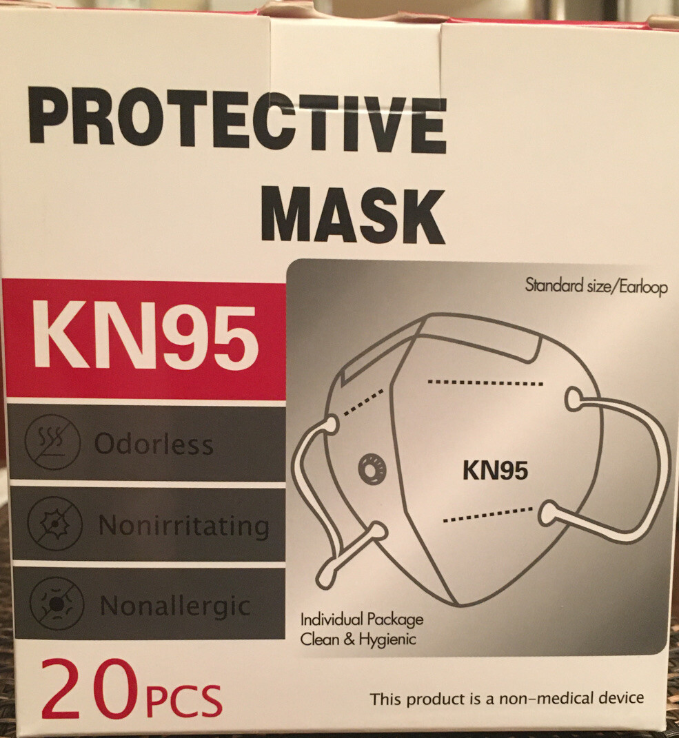 Masks Face Mask KN 95 With Breathing Valve.Box Of 20 Masks.USA Authorized Seller