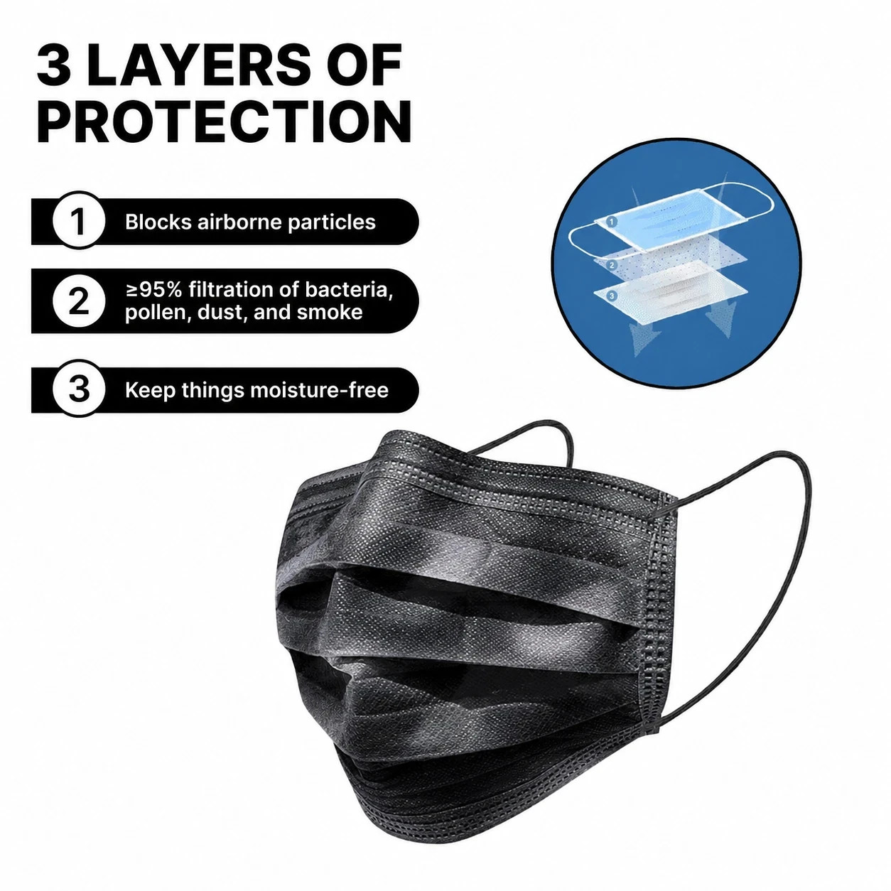 Protective Face Masks – Breathable 3 Layers of Bright Colors Face Mask for Adult