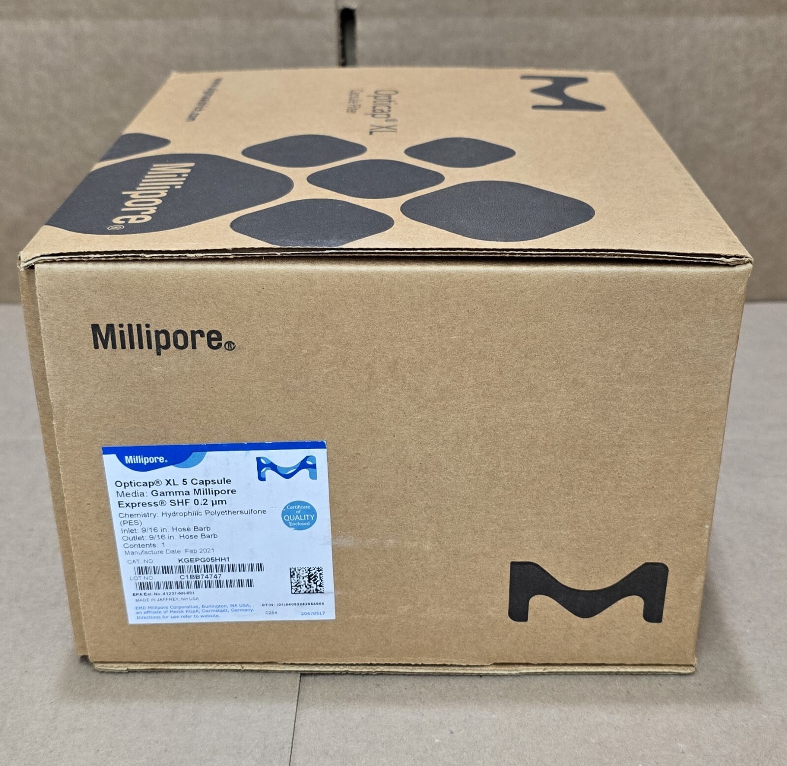 Opticap® XL5 Millipore Express® SHF Gamma Compatible 0.2 µm 9/16 in.