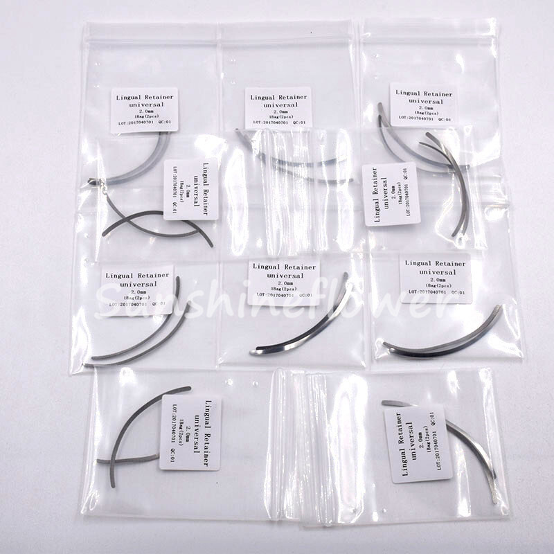 2pcs/Pack Dental Orthodontic Universal Lingual Retainers Mesh Base 1.2mm/2.0mm