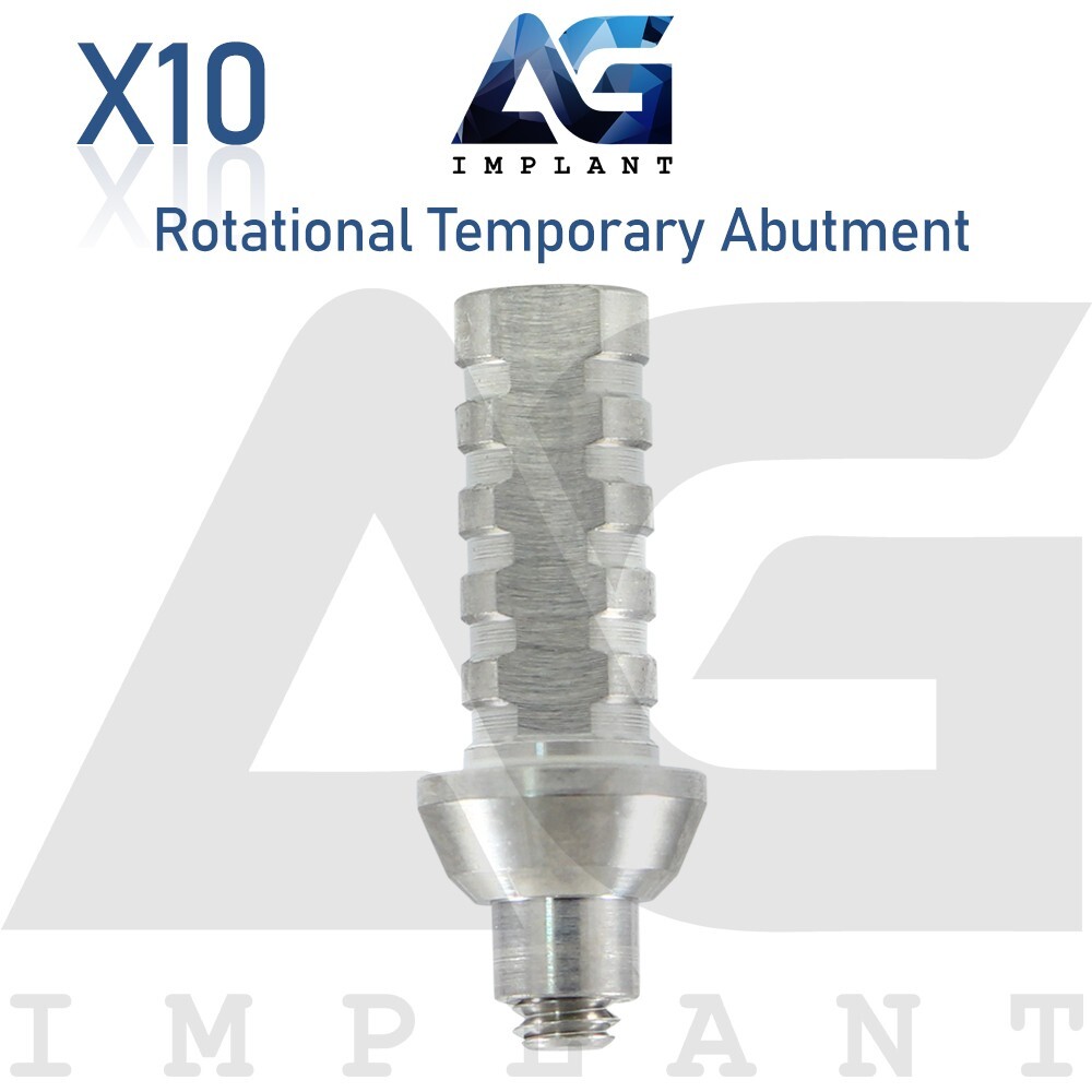 10 Rotational Temporary Prosthetic Titanium For Int Hex 2.42mm System