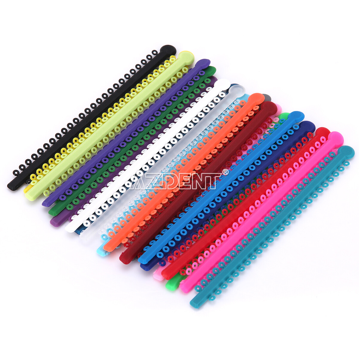 1000pcs AZDENT Dental Orthodontic Elastic Ligature Ties Bands for Brackets Brace
