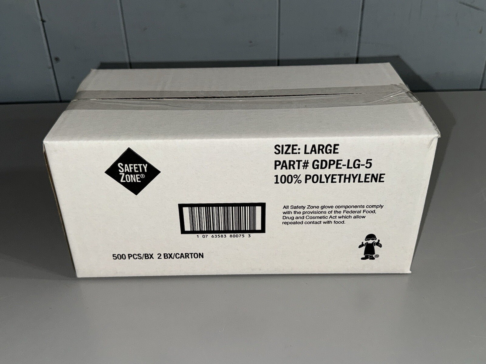 2000 Safety Zone Poly Gloves Size Large – 4 Boxes x 500
